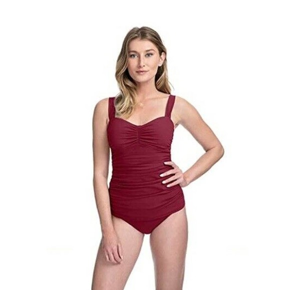 Gottex Women's Tutti Frutti Sweetheart Tankini Top Swimsuit Red 34 D-Cup $98 NWT - Picture 2 of 6